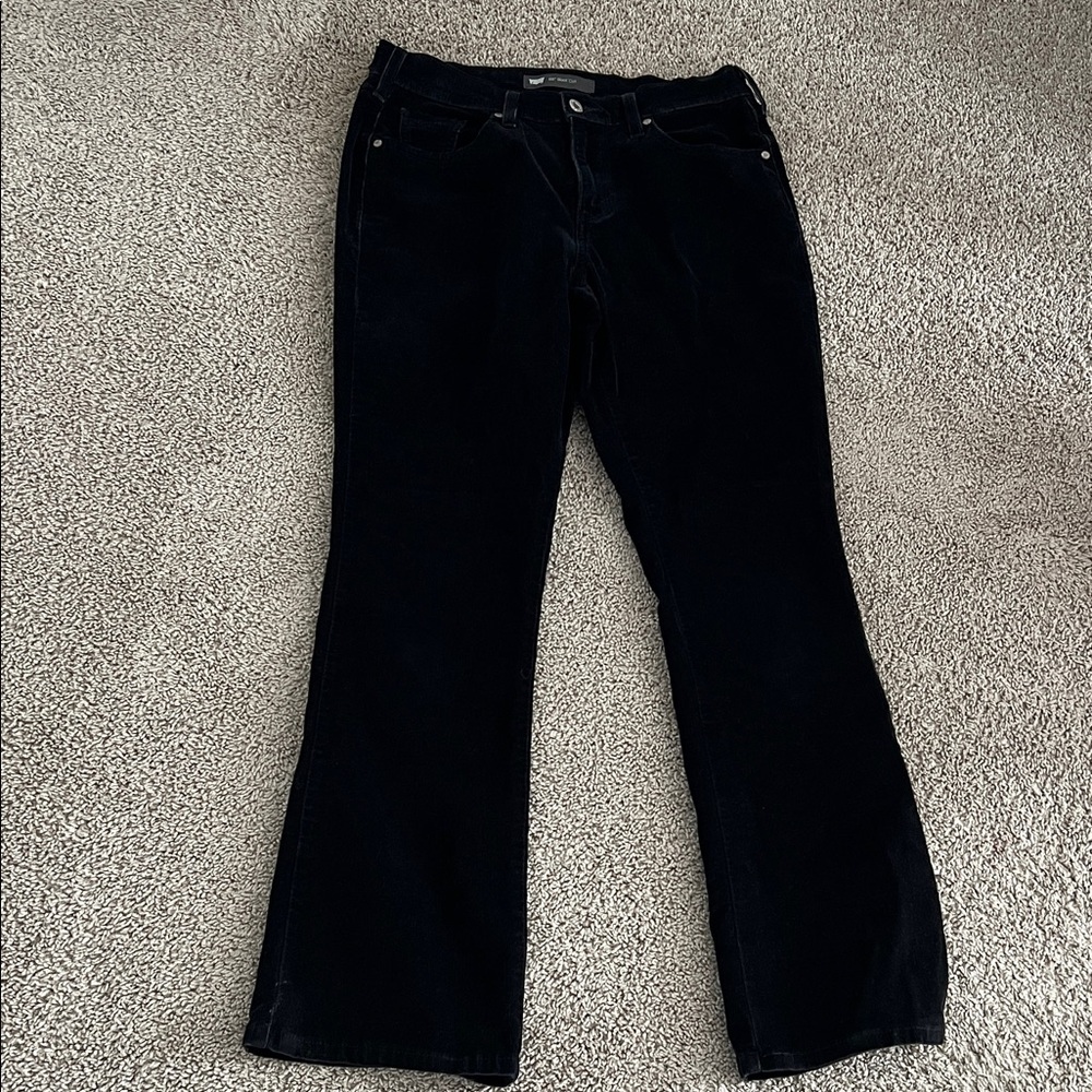 Levi's 515 Black Corduroy Bootcut Pants Size 8